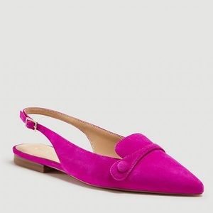 New💛Ann Taylor💛sling back flats in electric plum